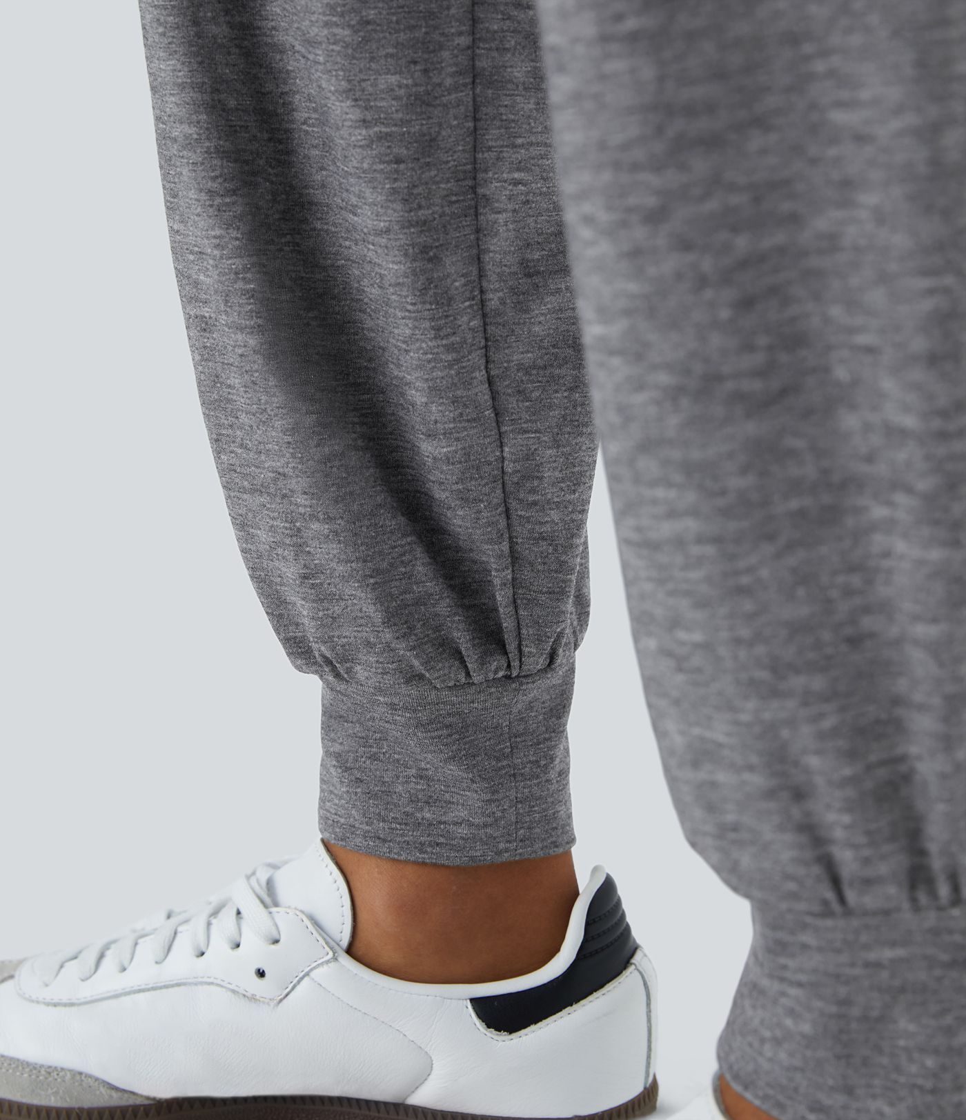 High Waisted Crossover Pocket Casual Joggers