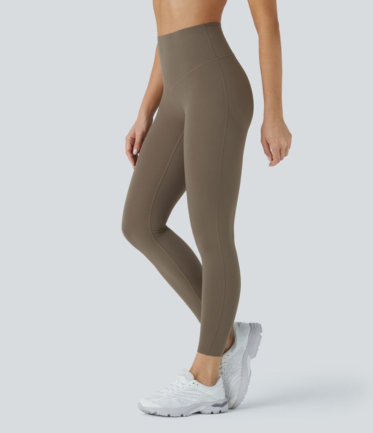 SoCinched High Waisted Butt Lifting Tummy Control Multiple Pockets 7/8 Workout UltraSculpt Leggings