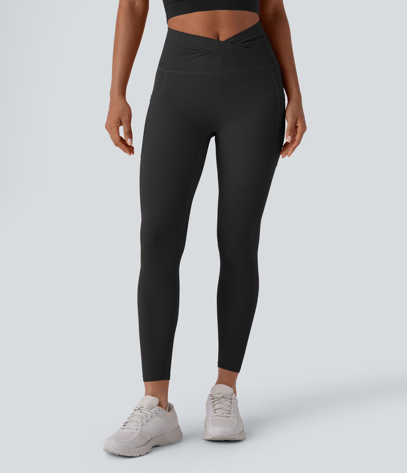 Halara UltraSculpt™ High Waisted Twisted Crossover Side Pocket Yoga Leggings