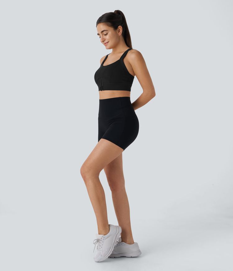 SpeedWave™ středně podpůrná rychleschnoucí sportovní podprsenka se zipem