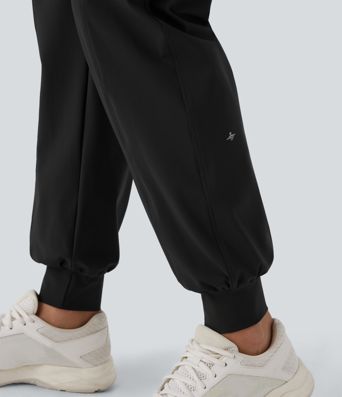 Joggers cargo de cintura alta para baile, con cordón y bolsillos, de secado rápido
