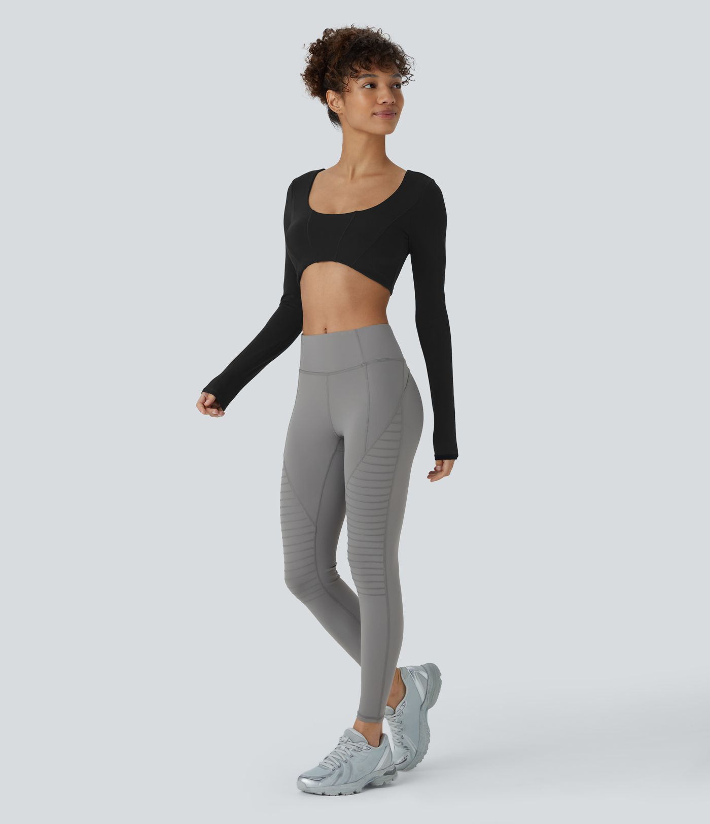DayStretch Mid Rise Top-stitching 7/8 Casual Moto Leggings