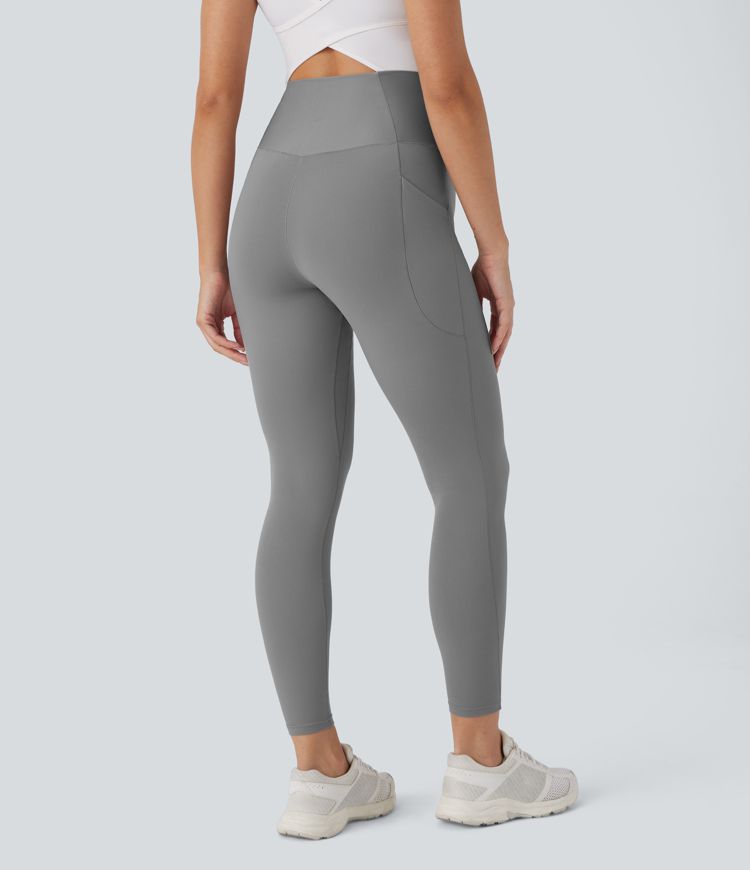 Softlyzero™ Super High Waisted Crossover Side Pocket 7/8 Yoga Maternity Leggings-UPF50+