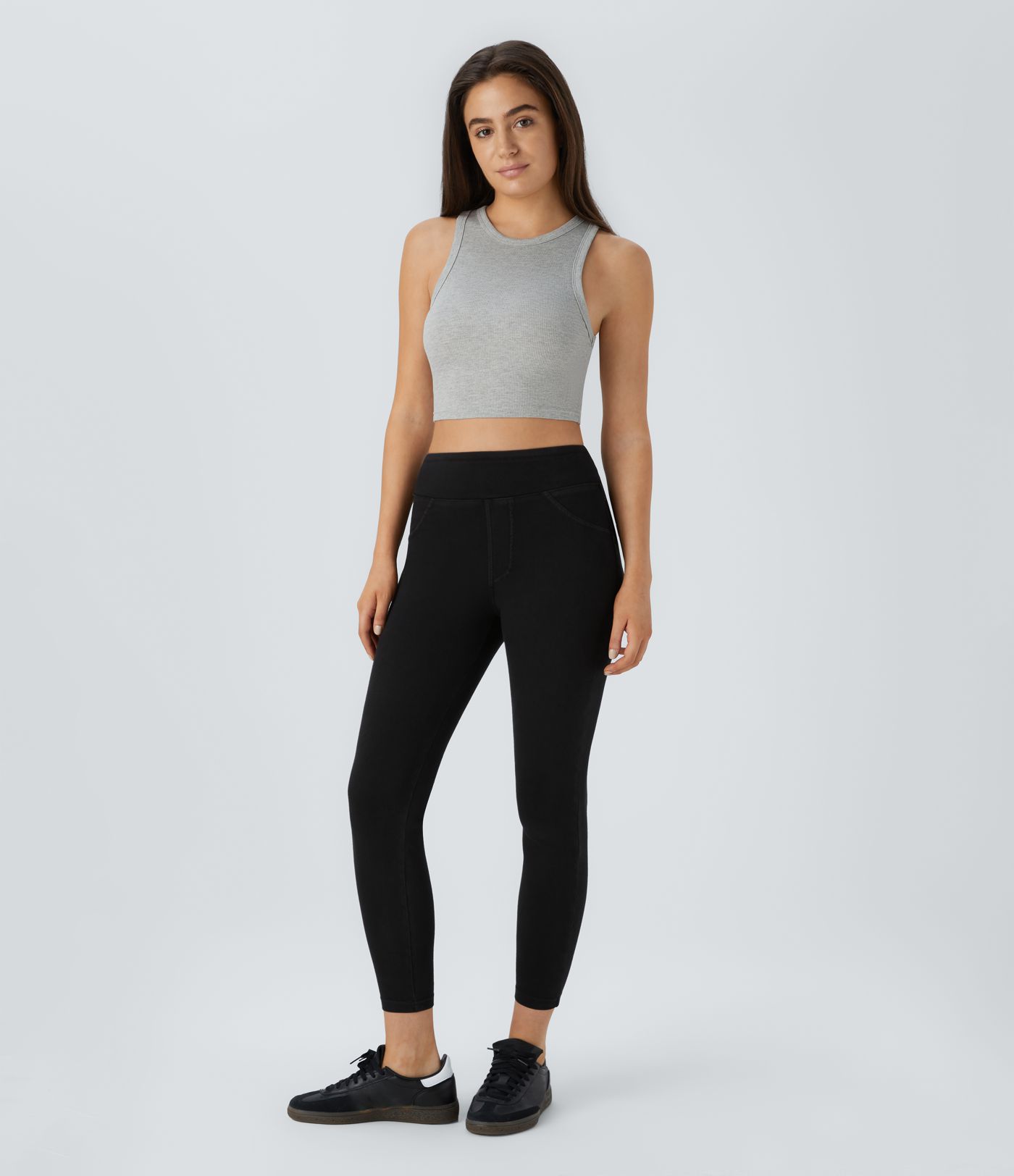 Halara Flex™ High Waisted Denim Tights Scrunch Casual Leggings with Pockets