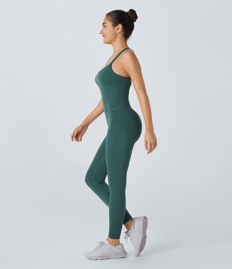 Softlyzero™ Crisscross Backless Sleeveless Skinny Yoga Jumpsuit-UPF50+