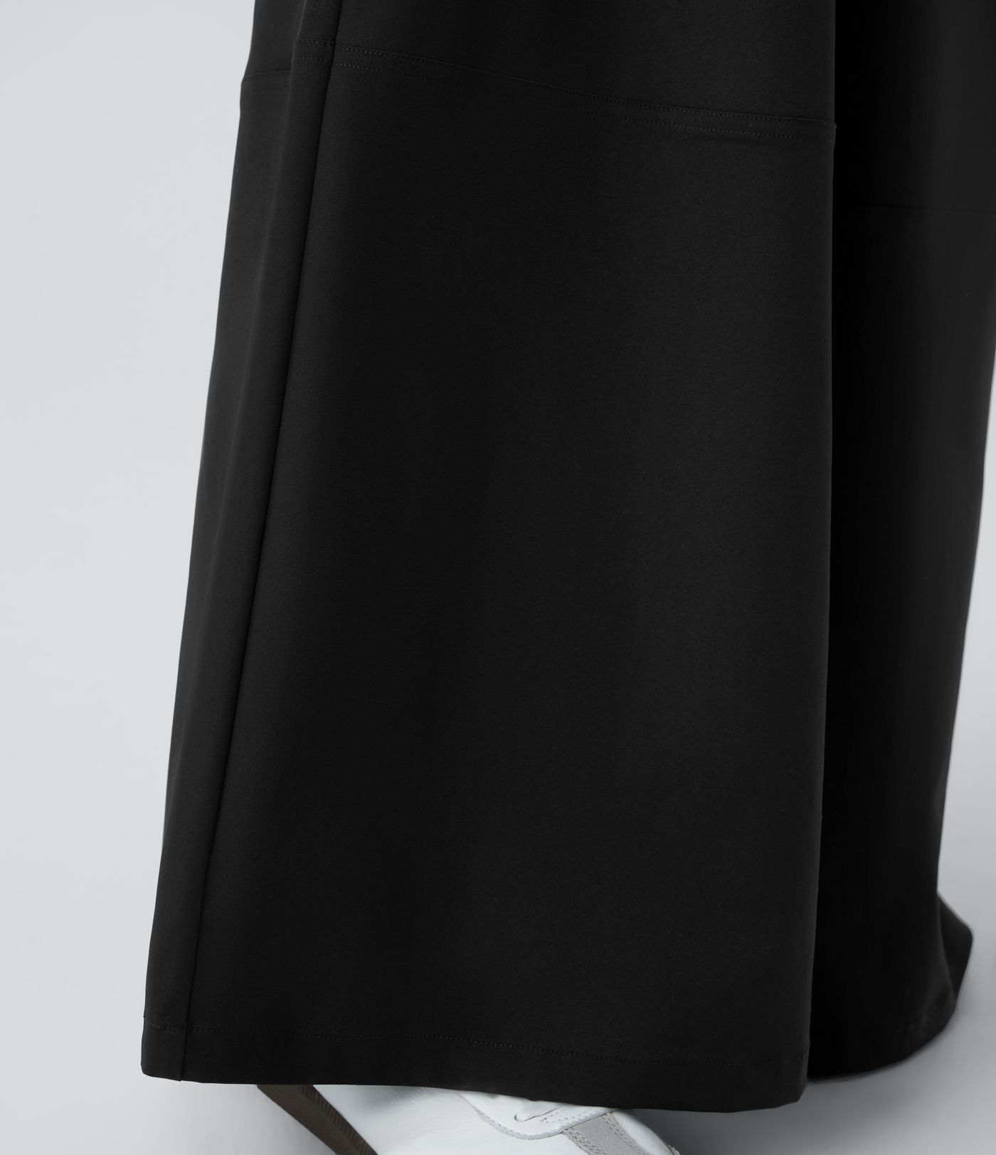 Water Repellent Wear-Resistant High Waisted Pocket Wide Leg Mop Casual Trousers