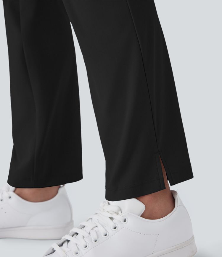 Mid Rise Pockets Tapered Quick Dry Golf Pants-Golf Tee Pocket-UPF40+