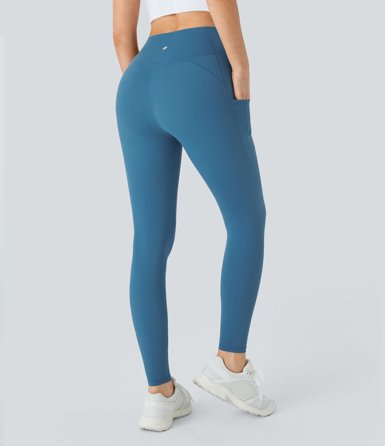 UltraSculpt High Waisted Side Pocket 7/8 Workout Leggings