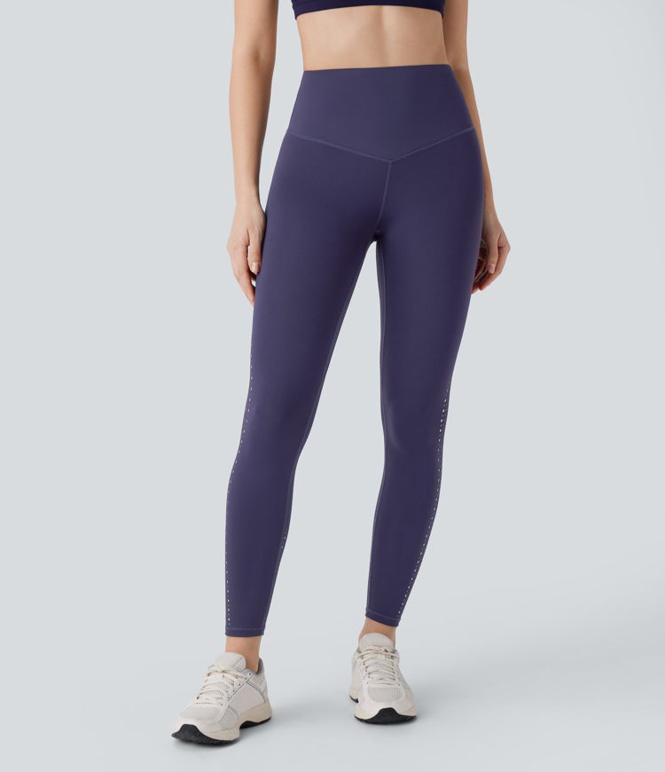 SpeedWave™ High Waisted Tummy Control Perforated Quick Dry Workout Leggings