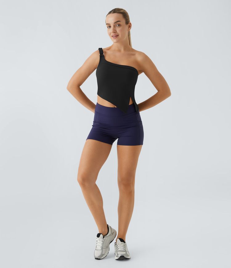 Camiseta sin mangas Softlyzero™ Airy yoga hombro hebilla ajustable abertura tacto frío UPF50+