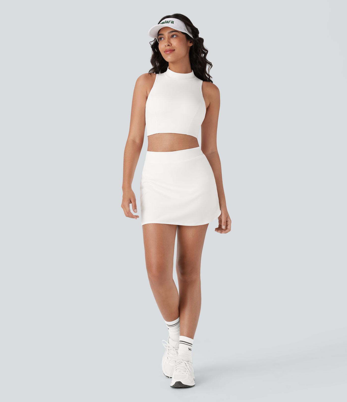 Softlyzero™ QuickDry Cut Out Backless Stand Collar Skinny Cropped Tennis Tank Vest Top