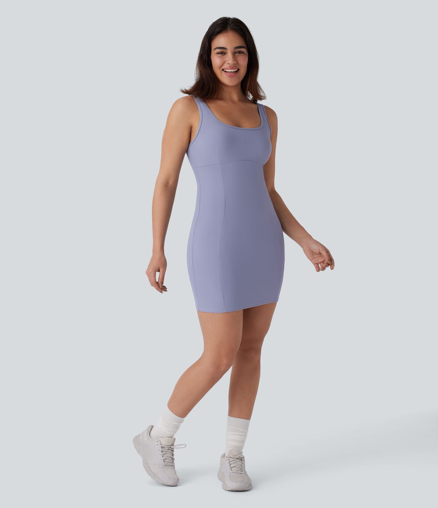 Patitoff™ Flow Pet Hair Resistant Bodycon Mini Yoga Active Dress-Easy Peezy Edition