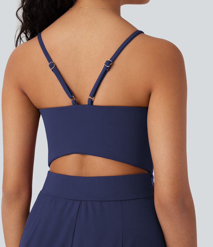 Breezeful™ Wide Leg Quick Dry Casual Slip Jumpsuit with Pockets-Easy Peezy Edition