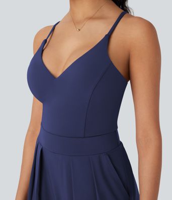 Breezeful™ Wide Leg Quick Dry Casual Slip Jumpsuit with Pockets-Easy Peezy Edition