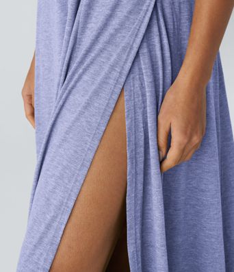 U Neck Flowy Maxi Casual Tank Dress