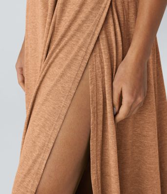 U Neck Flowy Maxi Casual Tank Dress