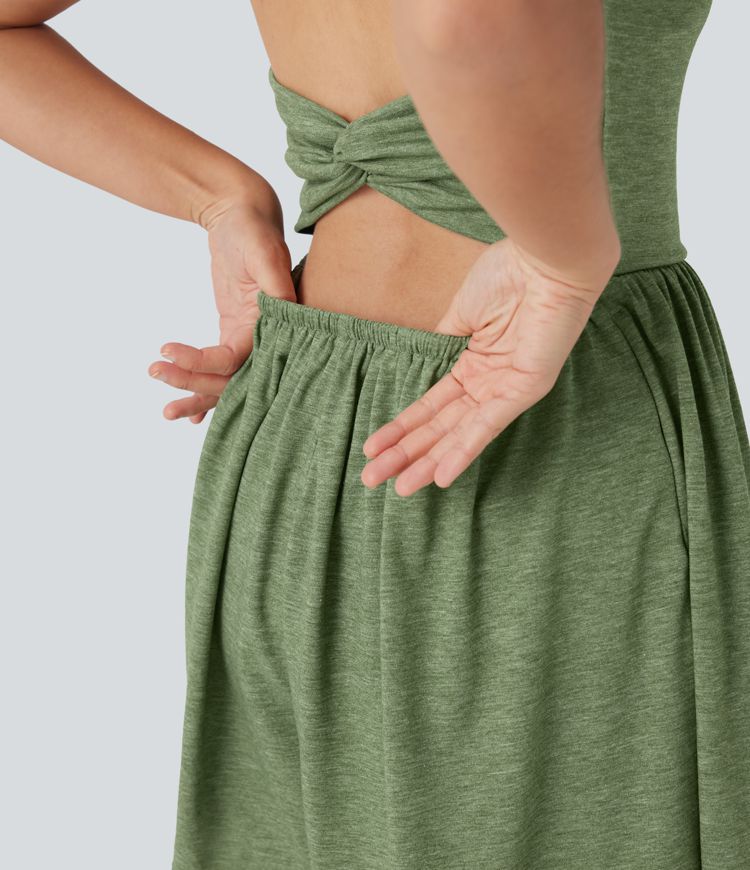 Padded 2-in-1 Romper with Pockets-Easy Peezy Edition