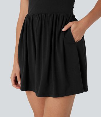 Padded 2-in-1 Romper with Pockets-Easy Peezy Edition