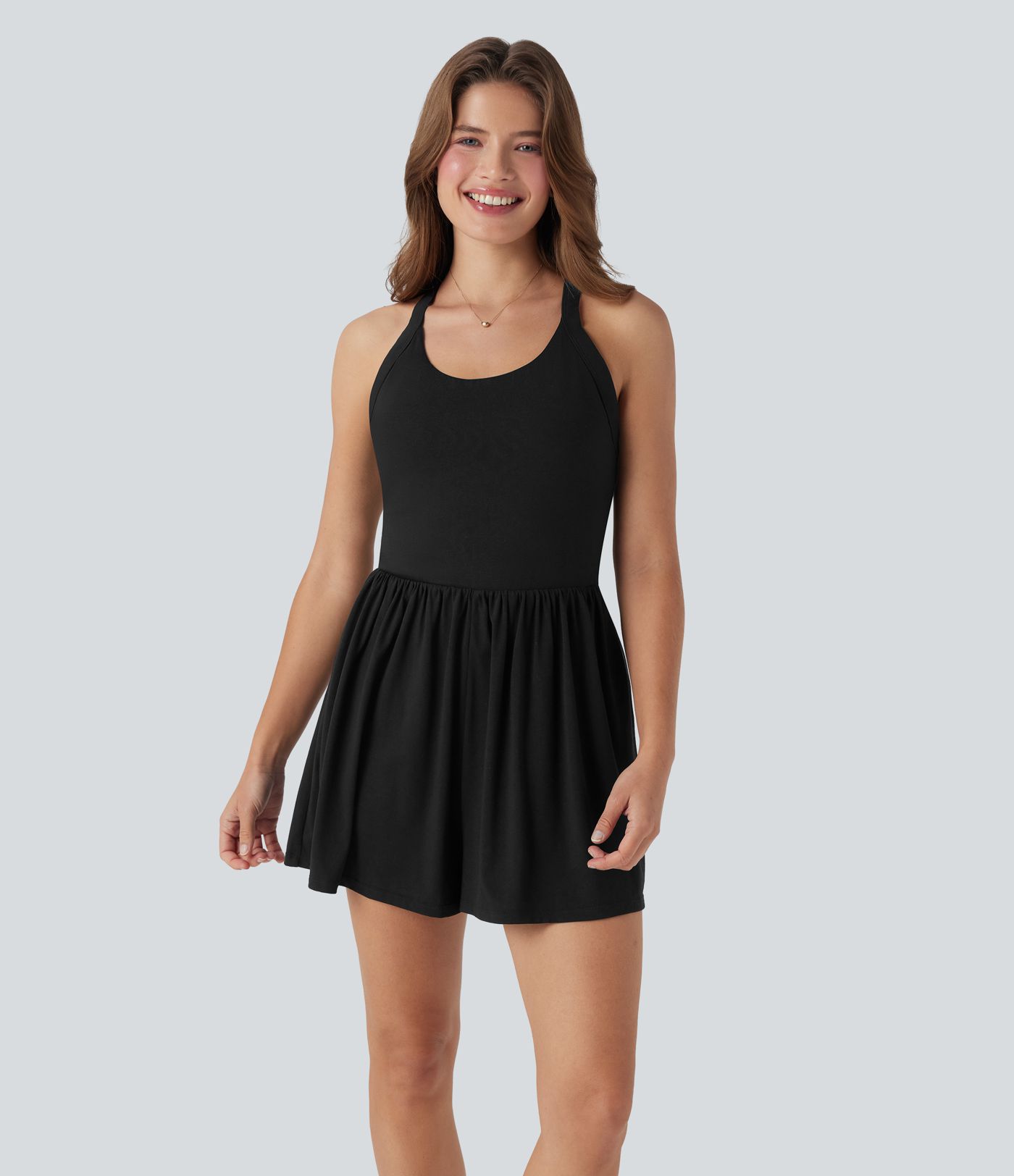 Padded 2-in-1 Romper with Pockets-Easy Peezy Edition