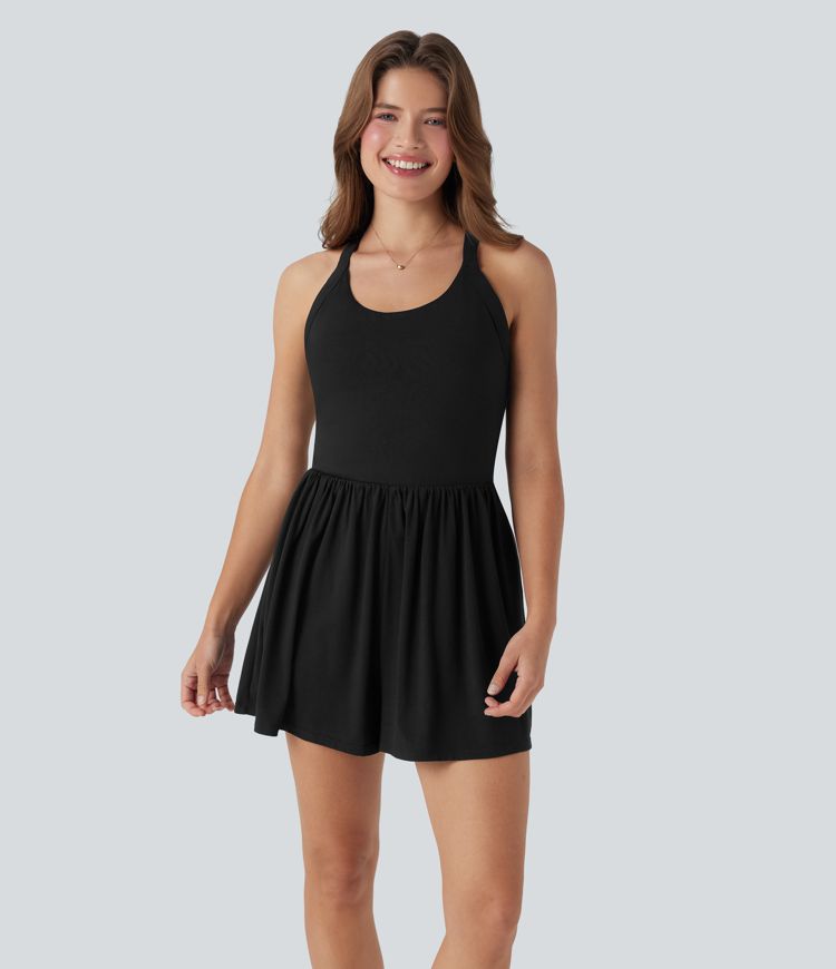 Padded 2-in-1 Romper with Pockets-Easy Peezy Edition