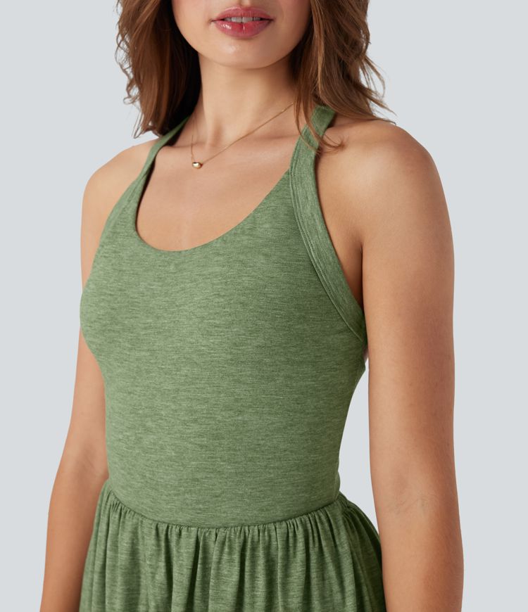 Padded 2-in-1 Romper with Pockets-Easy Peezy Edition