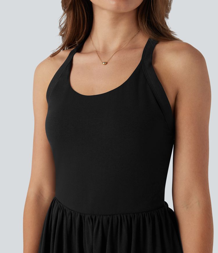 Padded 2-in-1 Romper with Pockets-Easy Peezy Edition