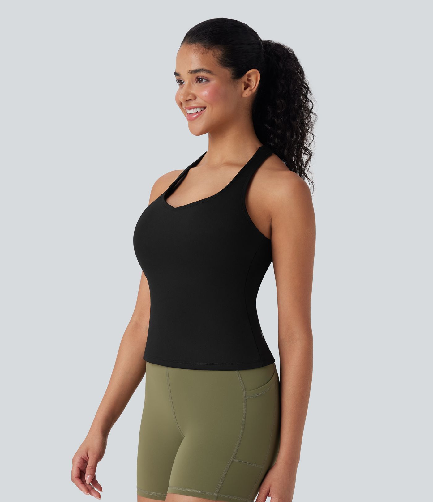 Débardeur de course sans dos avec bretelles croisées