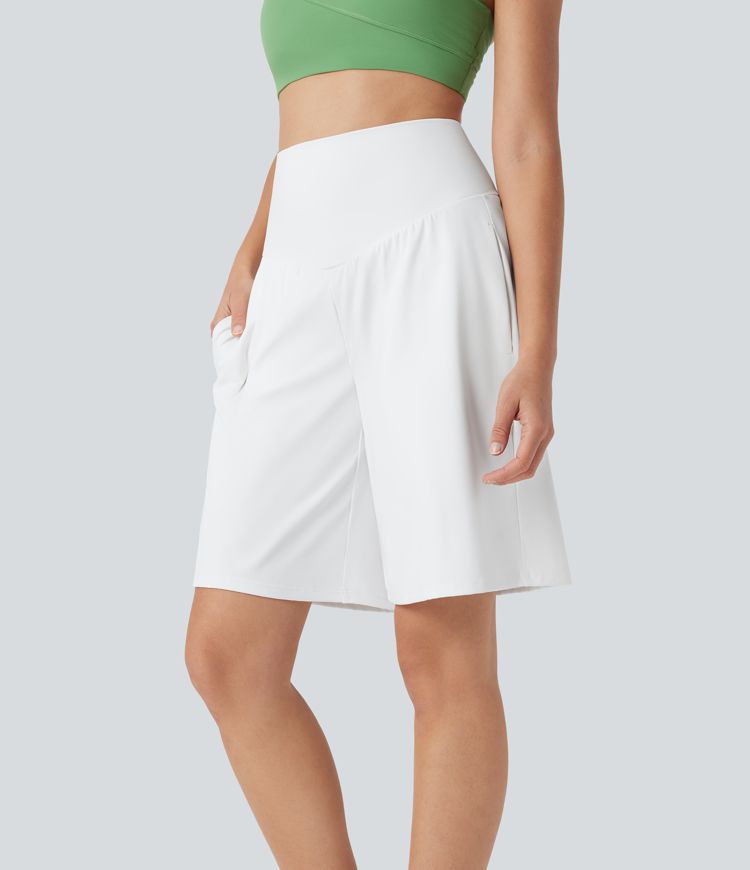 SoftlyZero™ Airy High Waisted Pockets  Yoga Bermuda Shorts