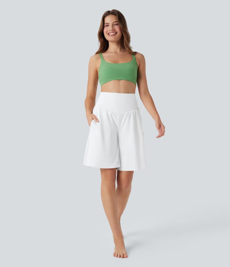 SoftlyZero™ Airy High Waisted Pockets  Yoga Bermuda Shorts