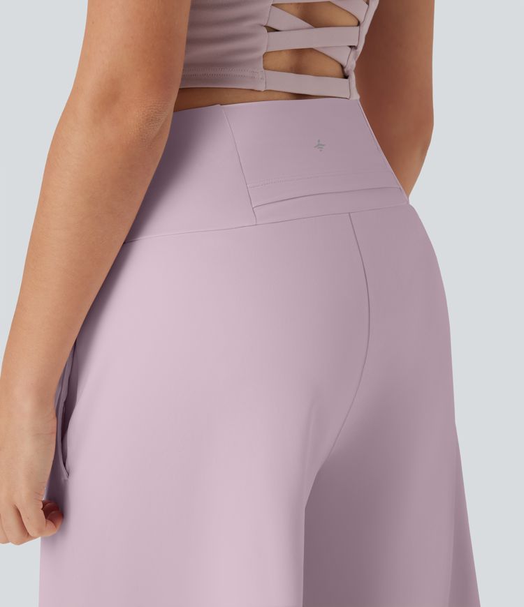 SoftlyZero™ Luftige High-Waist-Shorts mit Taschen und Kühl-Touch für Yoga-Bermuda