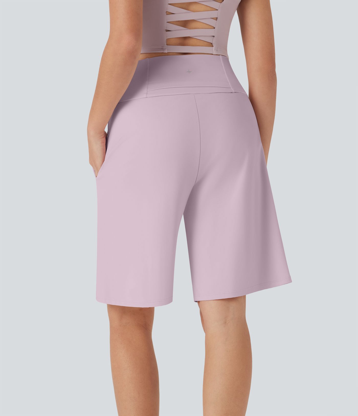 SoftlyZero™ Luftige High-Waist-Shorts mit Taschen und Kühl-Touch für Yoga-Bermuda