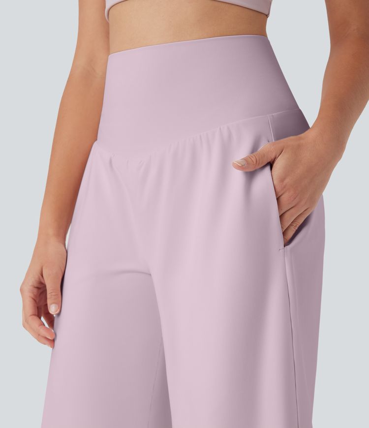 SoftlyZero™ Luftige High-Waist-Shorts mit Taschen und Kühl-Touch für Yoga-Bermuda