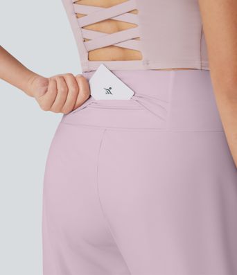 SoftlyZero™ Luftige High-Waist-Shorts mit Taschen und Kühl-Touch für Yoga-Bermuda