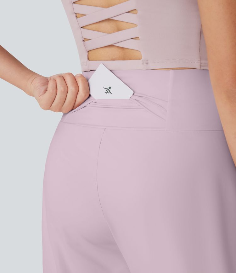SoftlyZero™ Luftige High-Waist-Shorts mit Taschen und Kühl-Touch für Yoga-Bermuda