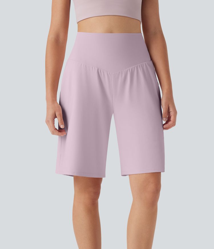 SoftlyZero™ Luftige High-Waist-Shorts mit Taschen und Kühl-Touch für Yoga-Bermuda