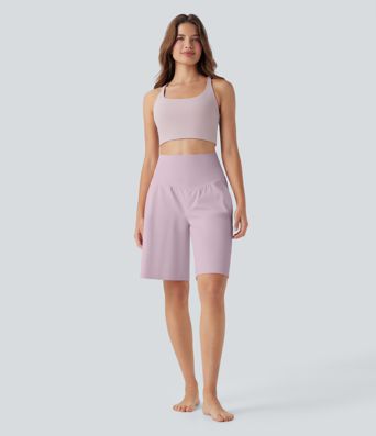 SoftlyZero™ Luftige High-Waist-Shorts mit Taschen und Kühl-Touch für Yoga-Bermuda