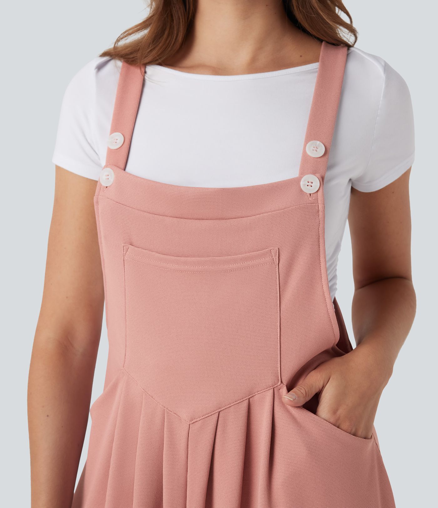 Chaqueta casual de waffle con correa ajustable, múltiples bolsillos con botones