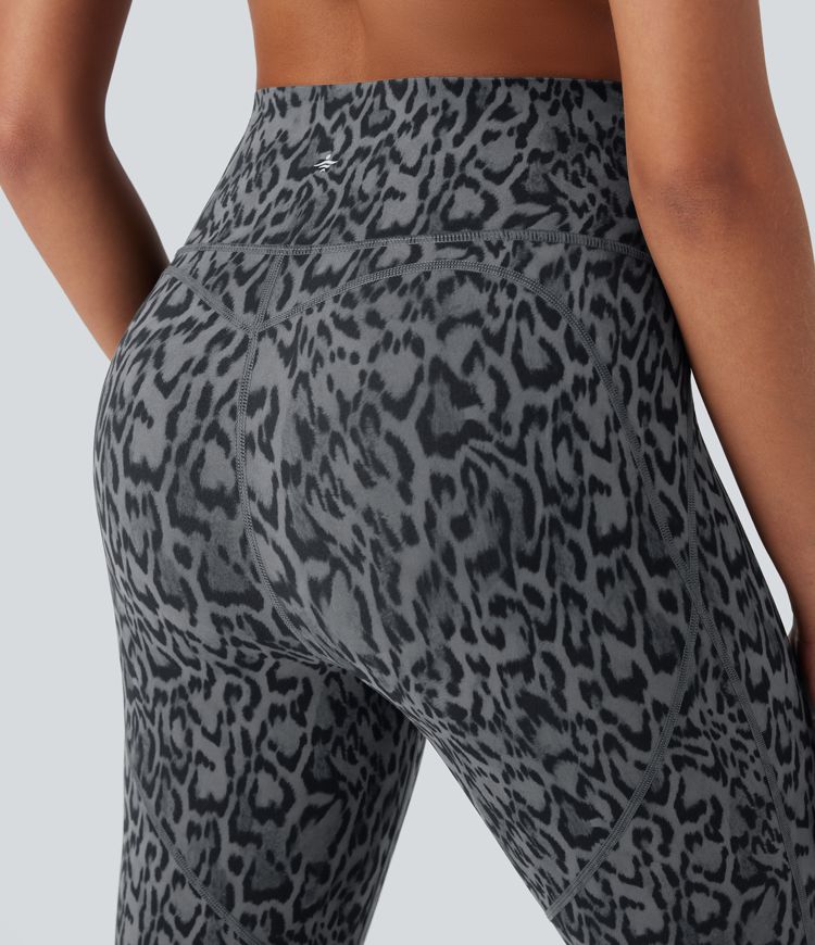 Halara UltraSculpt™ Leopard Print High Waisted Tummy Control Butt Lifting Yoga Flare Leggings
