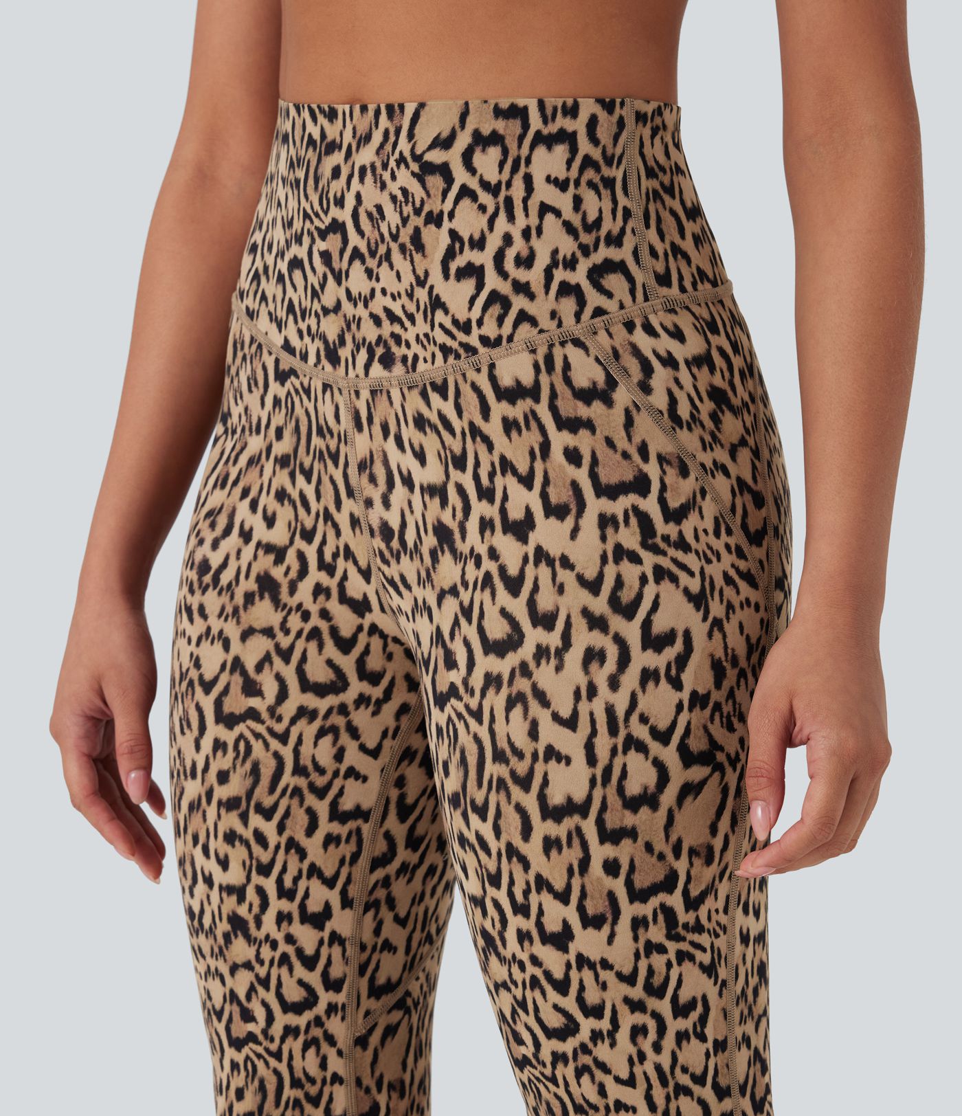 Halara UltraSculpt™ Leopard Print High Waisted Tummy Control Butt Lifting Yoga Flare Leggings