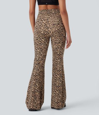 Halara UltraSculpt™ Leopard Print High Waisted Tummy Control Butt Lifting Yoga Flare Leggings
