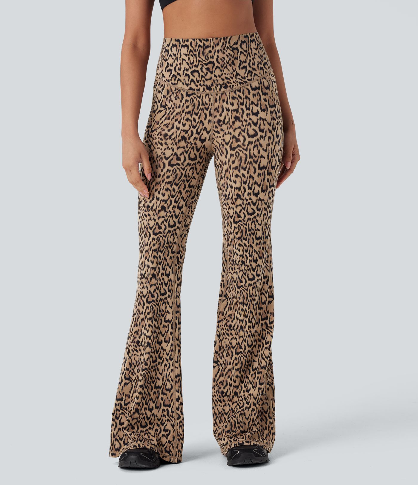 Halara UltraSculpt™ Leopard Print High Waisted Tummy Control Butt Lifting Yoga Flare Leggings