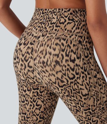 Halara UltraSculpt™ Leopard Print High Waisted Tummy Control Butt Lifting Yoga Flare Leggings