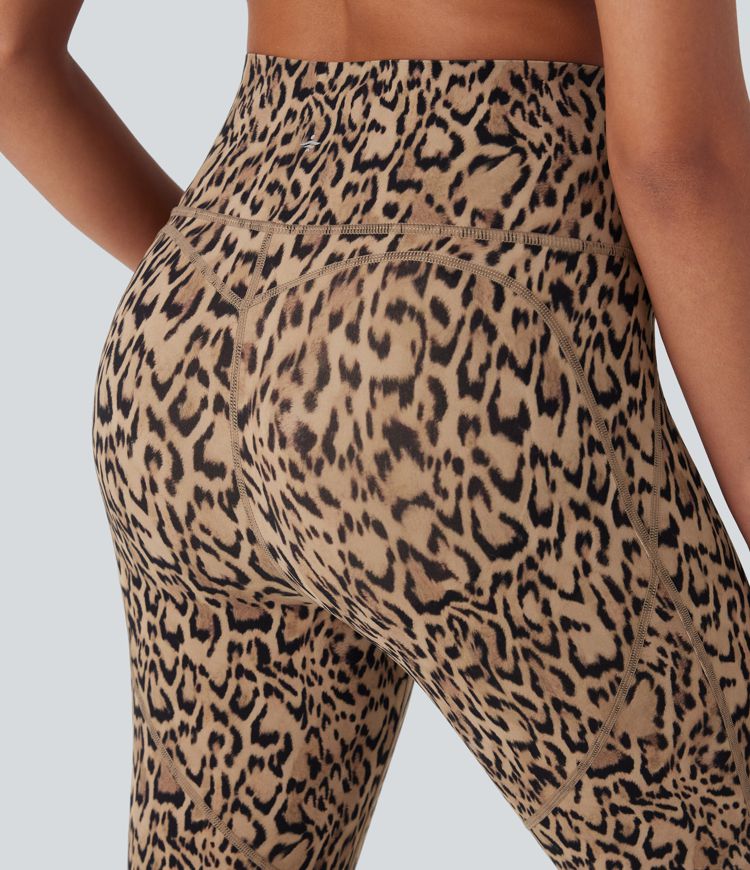 Halara UltraSculpt™ Leopard Print High Waisted Tummy Control Butt Lifting Yoga Flare Leggings