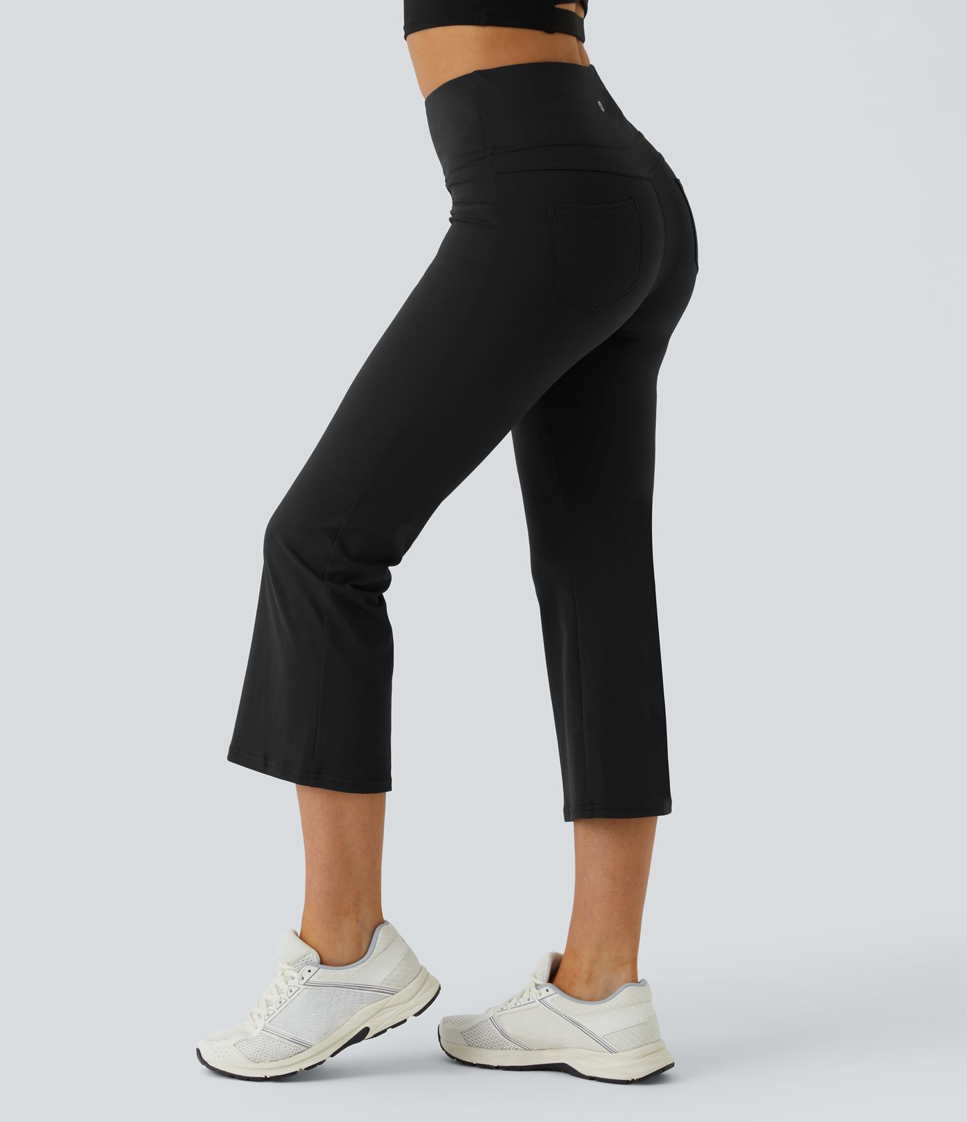 DayStretch High Waisted Pocket Capri Flare Yoga Leggings