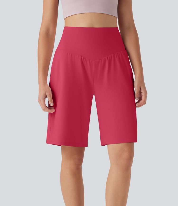 SoftlyZero™ Airy High Waisted Pockets Cool Touch Yoga Bermuda Shorts