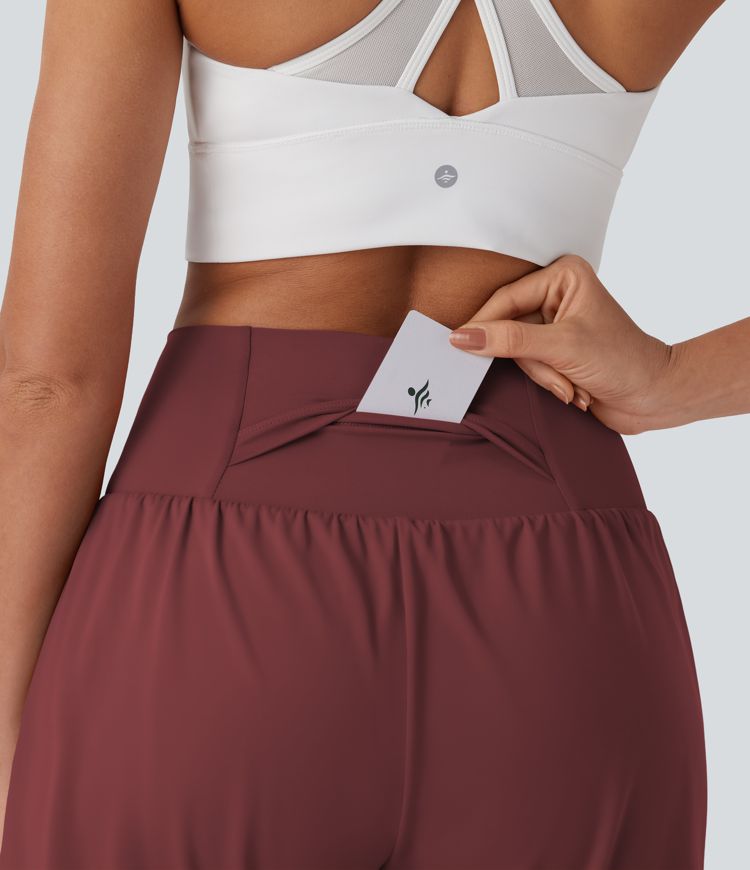 SoftlyZero™ Airy Super High Waisted 2-in-1 Cool Touch Yoga Shorts 7" with Pockets