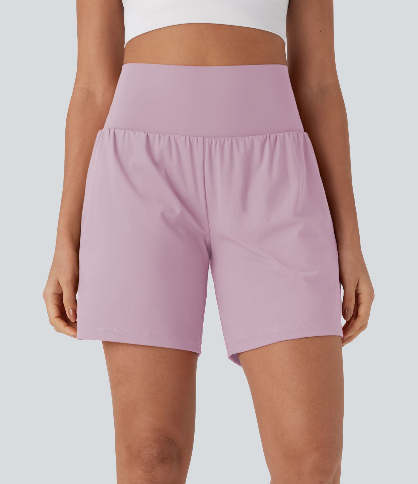 Softlyzero™ Airy Short de yoga 2-en-1 super taille haute avec poches et toucher frais 17,5 cm
