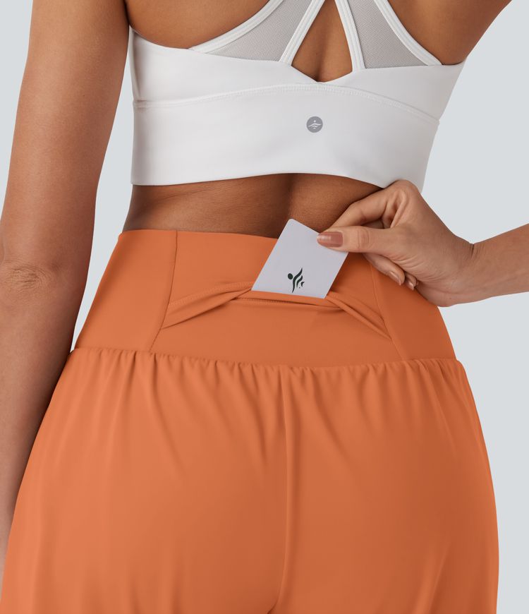 SoftlyZero™ Airy Super High Waisted 2-in-1 Cool Touch Yoga Shorts 7" with Pockets