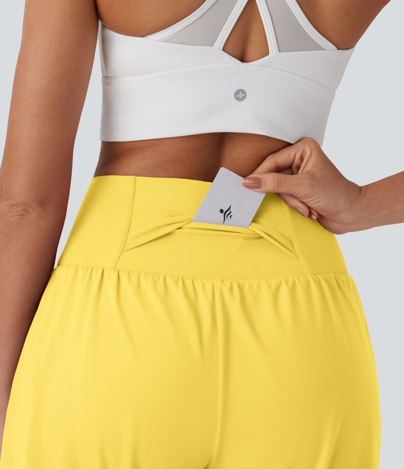 Softlyzero™ Airy Short de yoga 2-en-1 super taille haute avec poches et toucher frais 17,5 cm