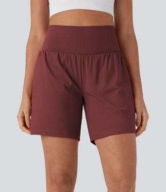SoftlyZero™ Airy Super High Waisted 2-in-1 Cool Touch Yoga Shorts 7" with Pockets